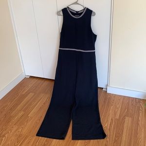 Wide Leg Navy Blue Jumpsuit by Banana Republic